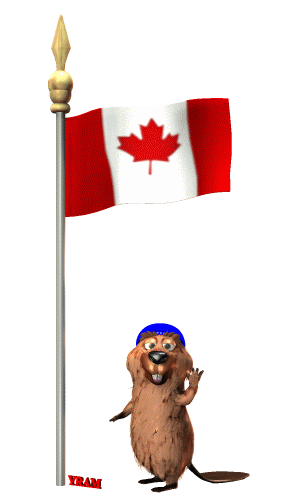animation of Canadian Flag with beaver copyright by YRAM, 2026
